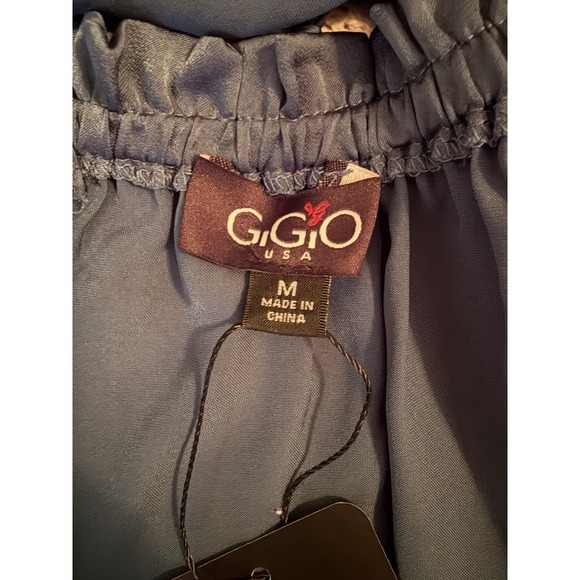 New Gigio sz medium satin camisole top lace bodice Deep V Party Blouse Aqua/blue - Picture 3 of 7